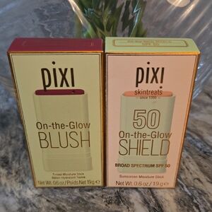 Pixi On-the-Glow Blush & Shield Duo — Pink and Peach Caps